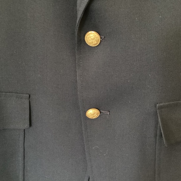 Vintage Boston Store Navy Blazer Men’s 41R Brass Buttons Pockets Lightweight - Picture 4 of 14